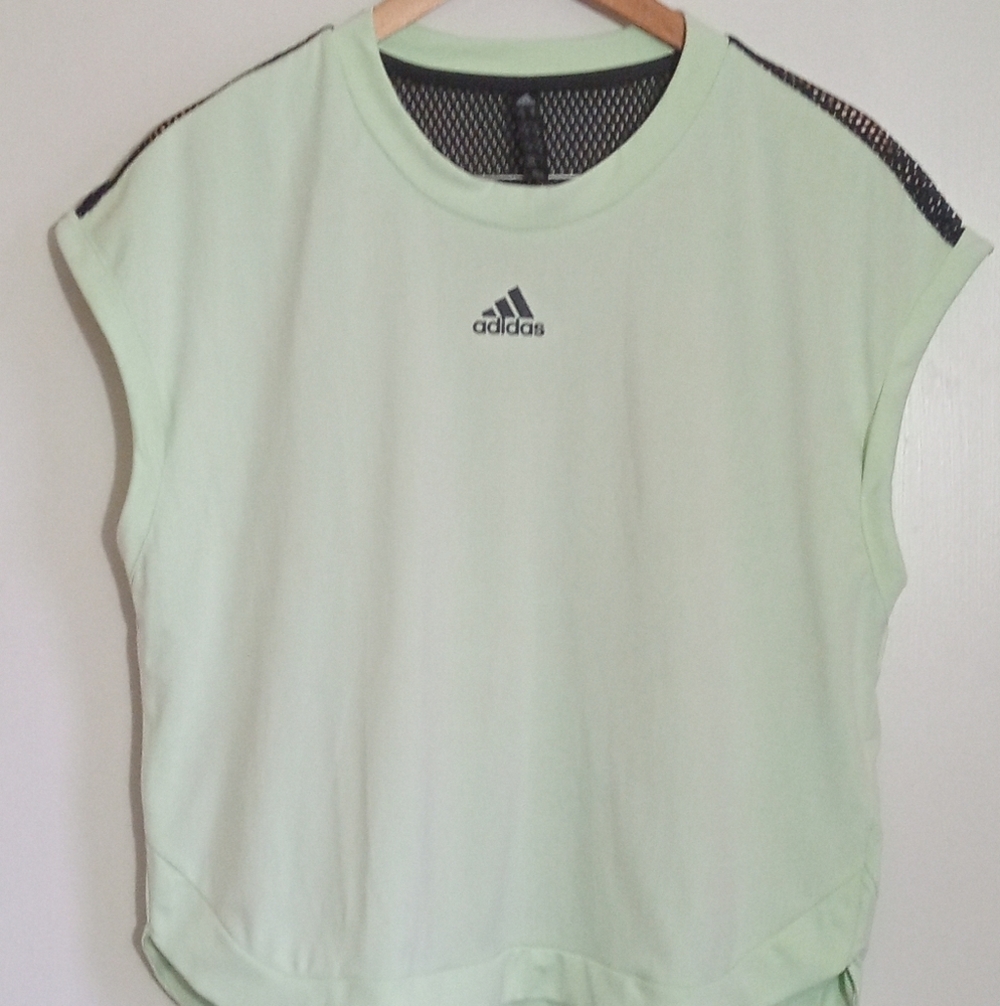Adidas ClimaCool sleeveless athletic top with netting back women's size XL